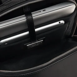 Zaino in pelle porta pc uomo due zip