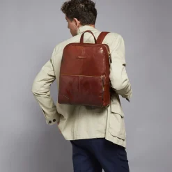 Zaino in pelle porta pc uomo una zip