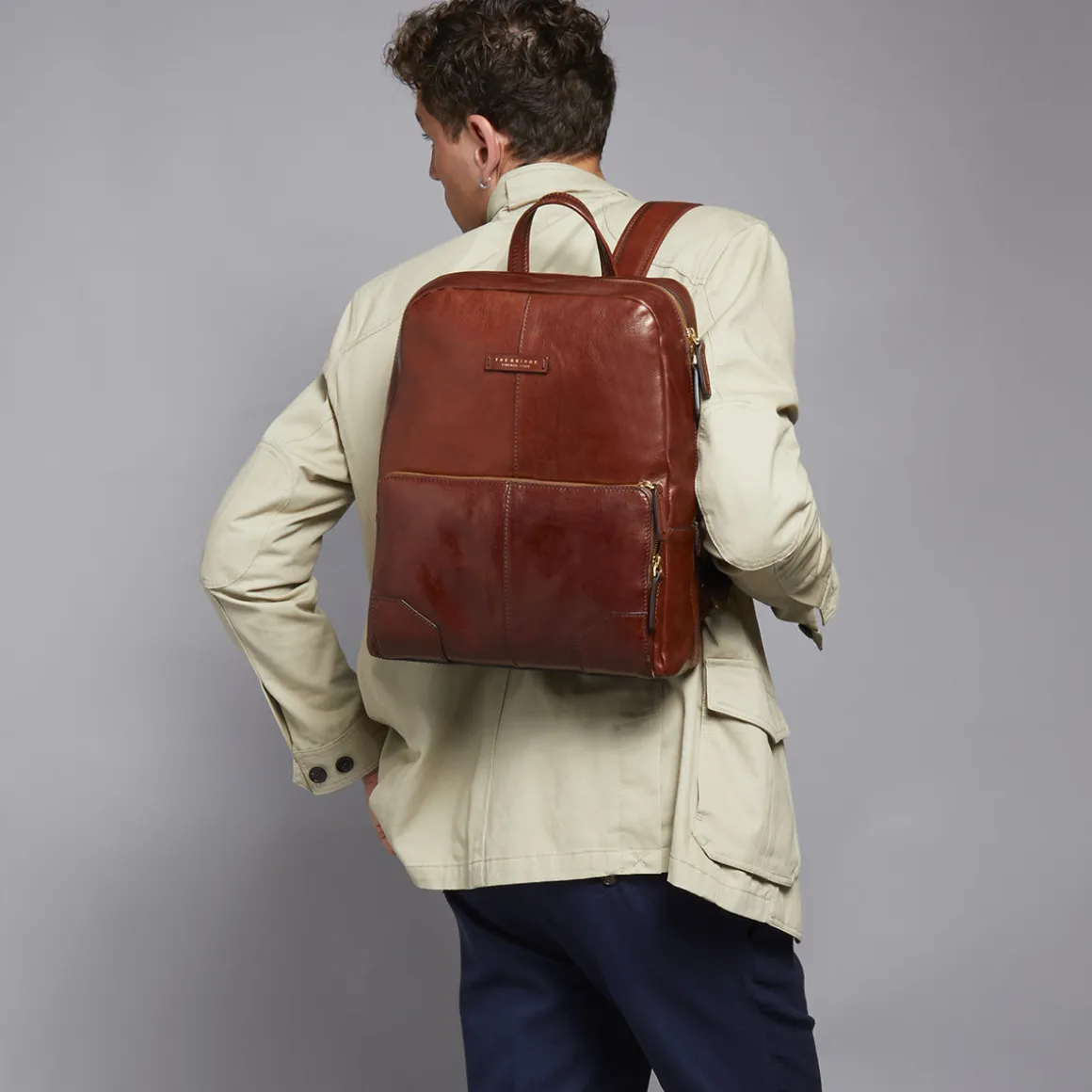 Zaino in pelle porta pc uomo una zip