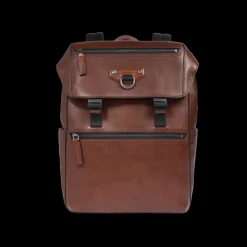 Zaino in pelle uomo con patta
