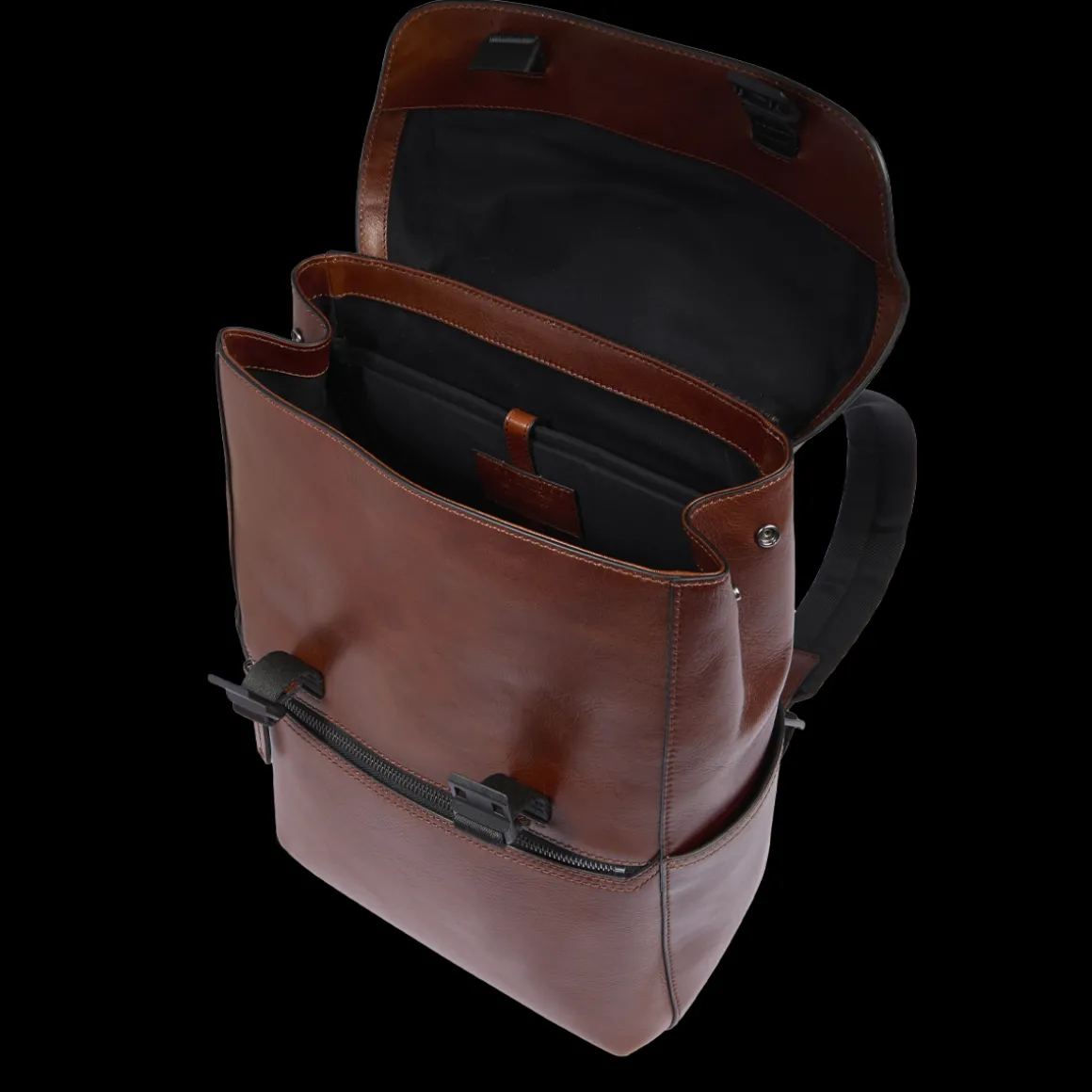 Zaino in pelle uomo con patta