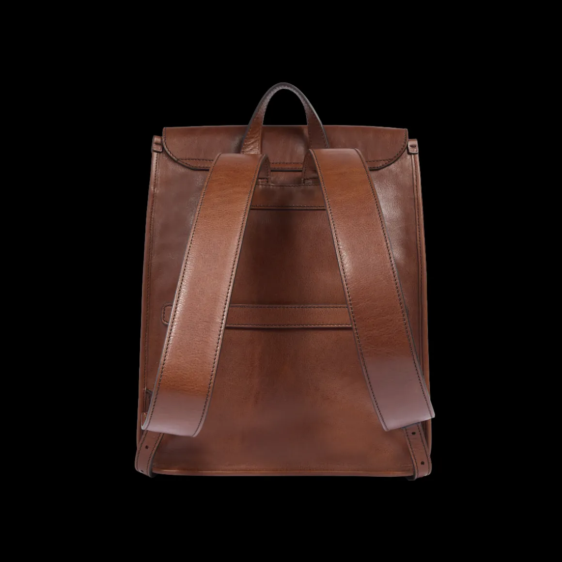Zaino in pelle uomo con tasche frontali