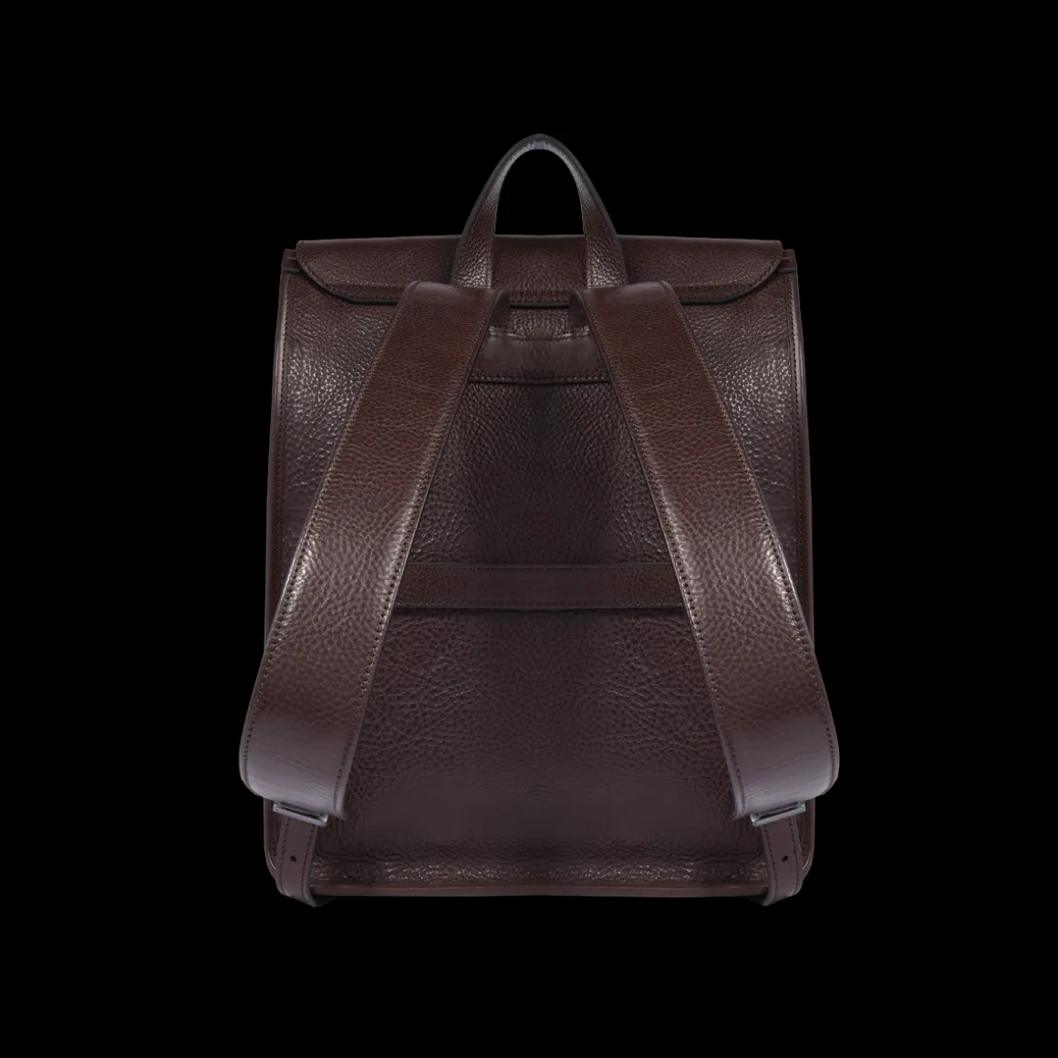 Zaino in pelle uomo con tasche frontali