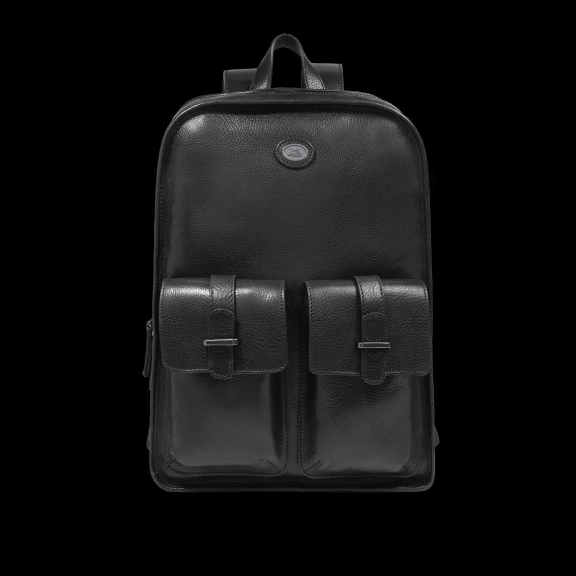 Zaino in pelle uomo una zip e tasche frontali