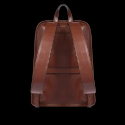 Zaino in pelle uomo una zip e tasche frontali